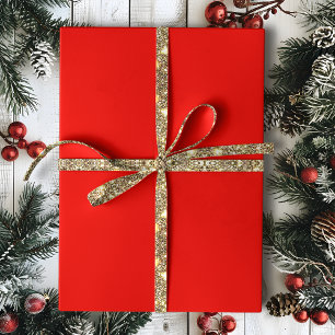 Papel De Regalo Rojo sólido de acebo