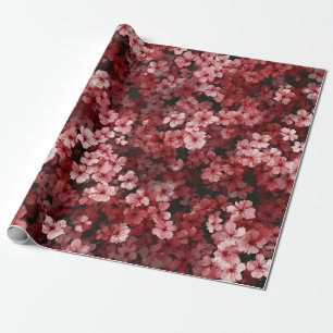 Papel De Regalo Rojo suave flor de Ditsy rosa pastel boho vintage