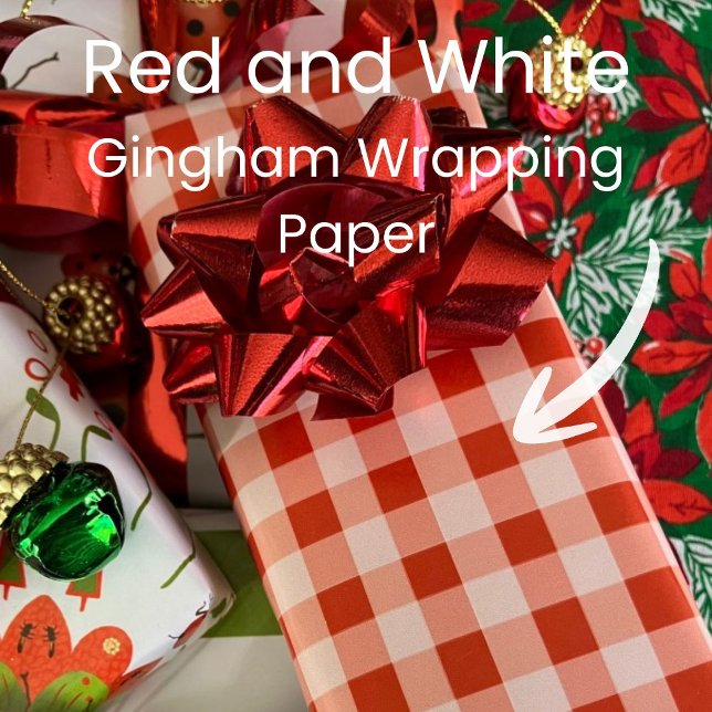 Papel De Regalo Rojo y Blanco a Cuadros de Navidad (Subido por el creador)