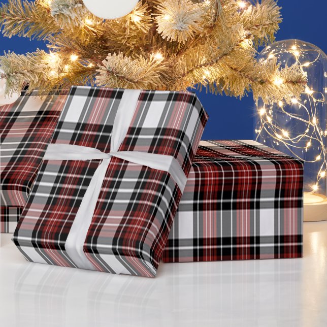 Papel De Regalo Rojo Y Negro (Vacaciones)
