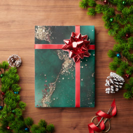 Papel De Regalo Rojo y Verde