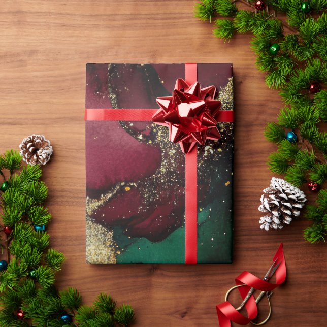 Papel De Regalo Rojo y Verde (Regalo de vacaciones)
