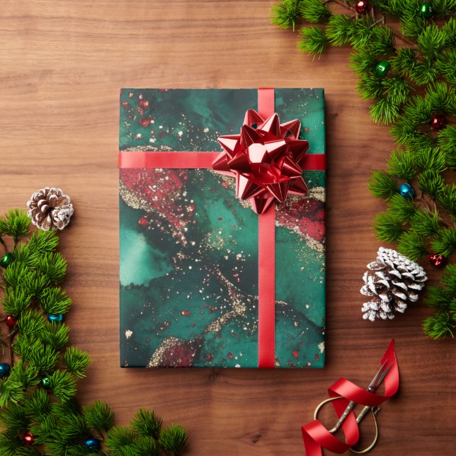 Papel De Regalo Rojo y Verde (Regalo de vacaciones)