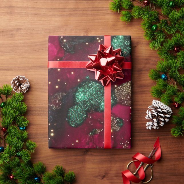 Papel De Regalo Rojo y Verde (Regalo de vacaciones)