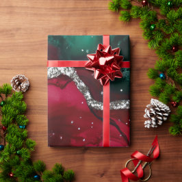 Papel De Regalo Rojo y Verde