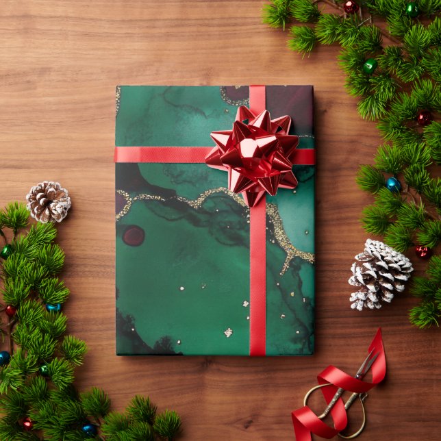 Papel De Regalo Rojo y Verde (Regalo de vacaciones)