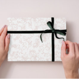 Papel De Regalo Rojorete personalizado Pink Allure con Patrón Feme