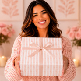 Papel De Regalo Rojos Suaves de Cebolla en Acuarela con Rayas