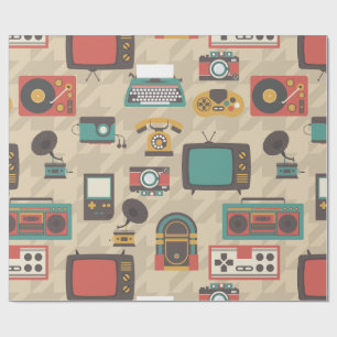 Papel De Regalo rokebox vintage retro nostalgia