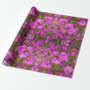 Papel De Regalo Rollo de ajuste de regalo Rododendros púrpura