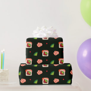 Papel De Regalo rollos de sushi kawaii, patrón de sushi