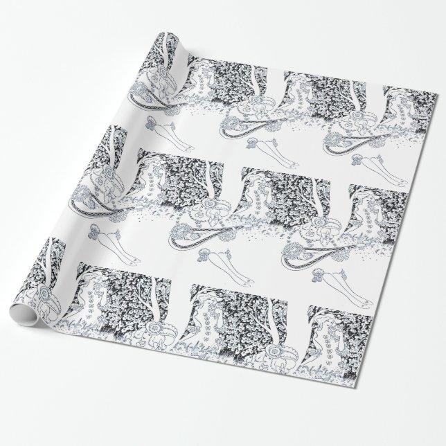Papel De Regalo ROMANCE el día de San Valentín, AMANTES ROMÁNTICOS (Desenrollado)