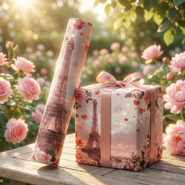 Papel De Regalo Romance Soñador de París: Torre Eiffel