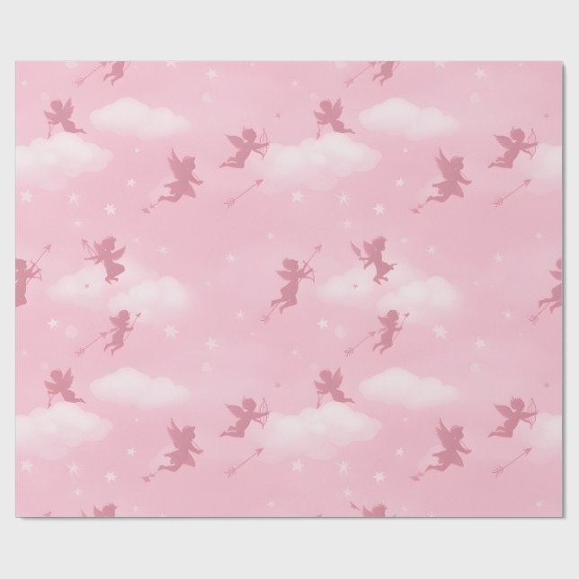 Papel De Regalo Romantic Arrow & Clouds Pattern (Superficie plana)