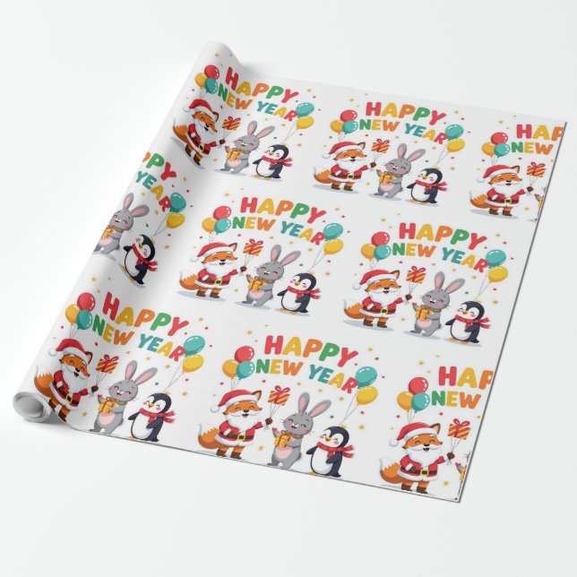 Papel De Regalo Romantic Holiday Design Wrapping Paper (Desenrollado)