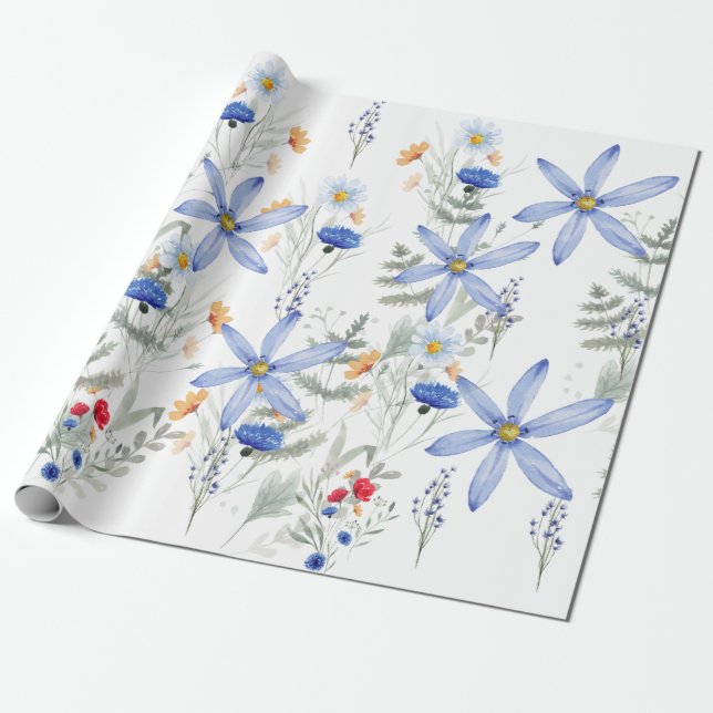 Papel De Regalo Romantic purple botanical wallpaper (Desenrollado)