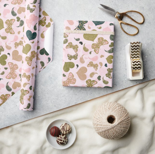 Papel De Regalo Románticamente Caprichoso (Artesanía)