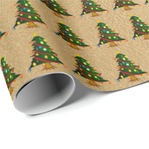 Papel De Regalo Romántico árbol de Navidad
