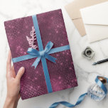 Papel De Regalo Romántico Burgundy Sparkle Glitzy Bridal Shower<br><div class="desc">Romántico Burgundy Sparkle Glitzy Bridal Shower</div>