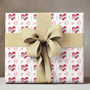 Papel De Regalo Romántico Celestial Love Heart Boho Moon
