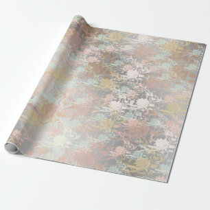 Papel De Regalo Romántico, dorado, Verde azulado, acuarela, Moda,