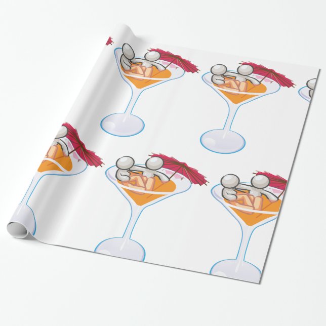 Papel De Regalo Romántico Martini (Desenrollado)