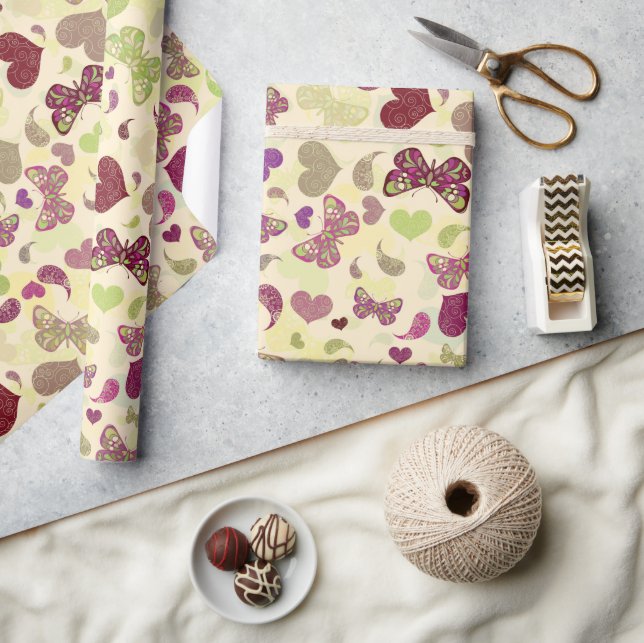 Papel De Regalo Romántico y elegante (Artesanía)