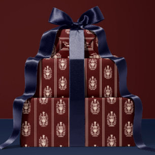 Papel De Regalo Rompe nueces rojo elegante