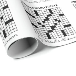 Papel De Regalo Rompecabezas personalizado divertido de crucigrama