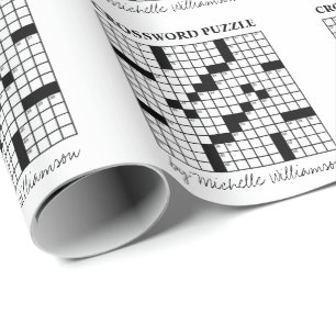 Papel De Regalo Rompecabezas personalizado divertido de crucigrama