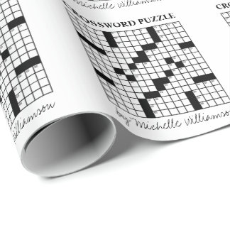 Papel De Regalo Rompecabezas personalizado divertido de crucigrama