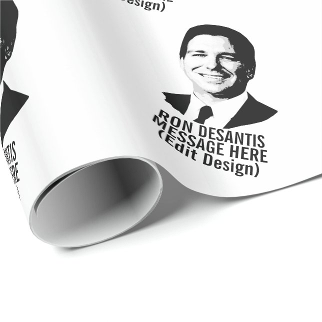 Papel De Regalo Ron Desantis Personalizado (Esquina del rollo)