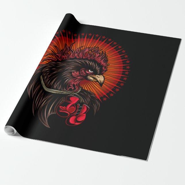 Papel De Regalo Rooster de boxeo (Desenrollado)