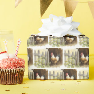 Papel De Regalo Rooster de cultivos acuáticos