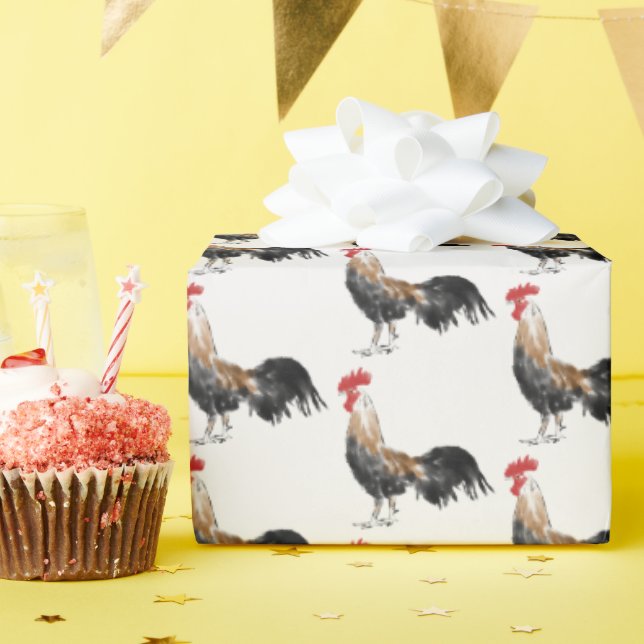 Papel De Regalo Rooster de cultivos acuáticos (Fiesta de cumpleaños )