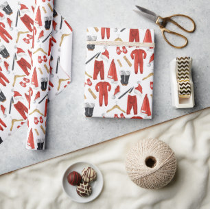 Papel De Regalo Ropa caprichosa de Papá Noel Regalo de Navidad