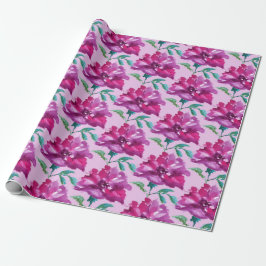 Papel De Regalo Rosa artístico arte acuarela púrpura rosa