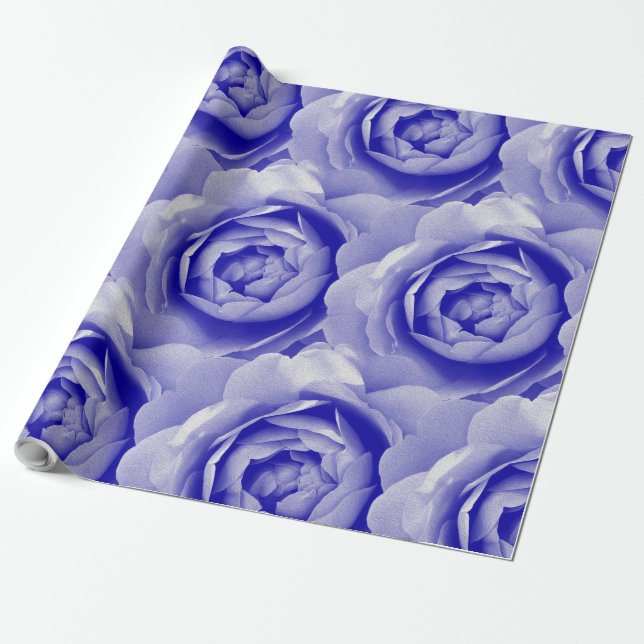 Papel De Regalo Rosa azul (Desenrollado)