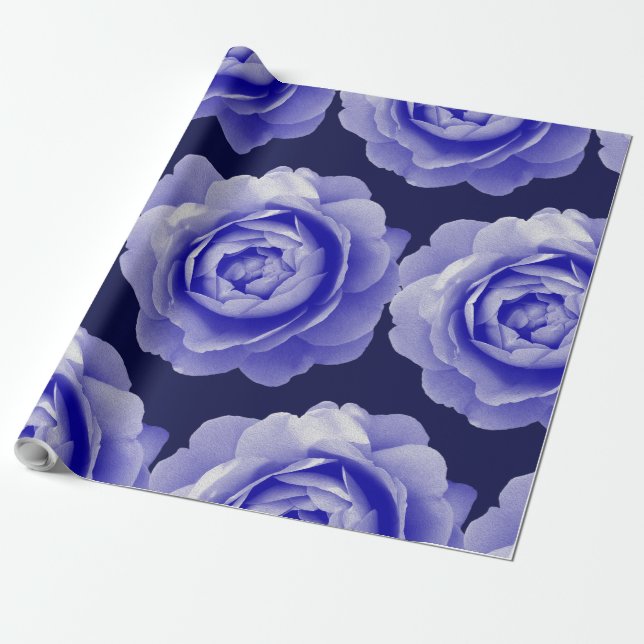 Papel De Regalo Rosa azul (Desenrollado)