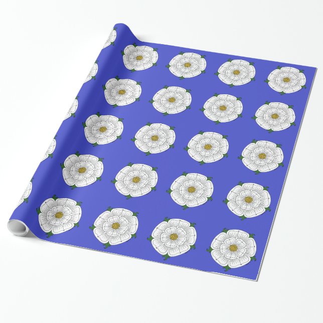 Papel De Regalo Rosa Blanca de York (Desenrollado)