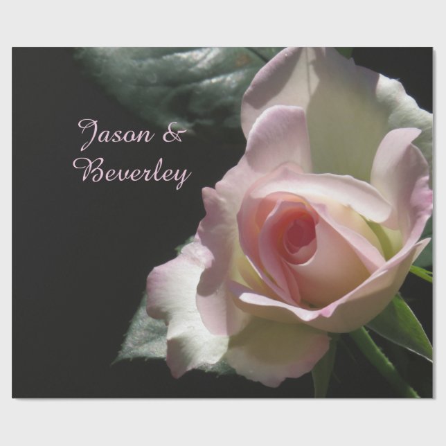 Papel De Regalo Rosa Boda rosa (Superficie plana)