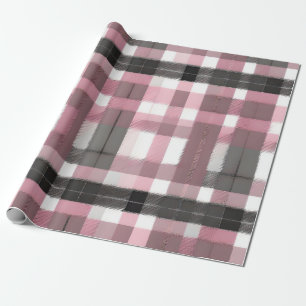 Papel De Regalo rosa bonito, lavanda, gris y tostado marrón