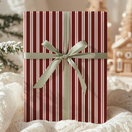 Papel De Regalo Rosa Borgoña a rayas