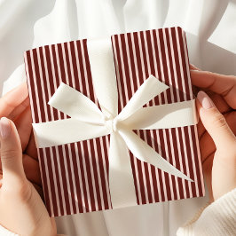 Papel De Regalo Rosa Borgoña a rayas
