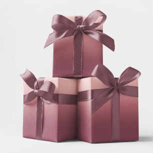 Papel De Regalo Rosa Borgoña y Ombre Rosa Claro