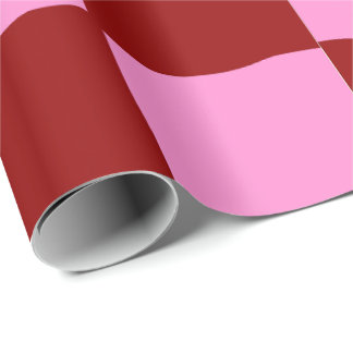 Papel De Regalo Rosa Caliente y Rojo Divertido Audaz Retro