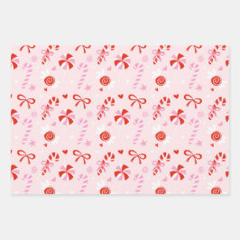 Papel de Regalo Rosa Caramelo Dulce