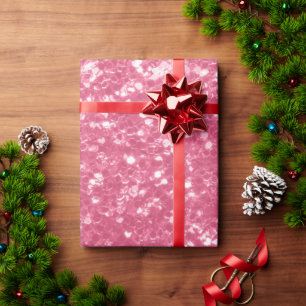 Papel De Regalo Rosa claro rosa falso brillo purpurina