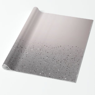 Papel de regalo rosa con purpurina brillante para 
