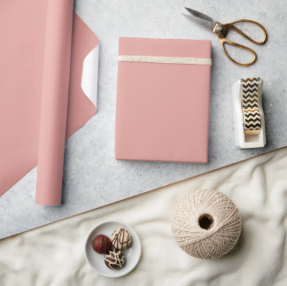 Papel De Regalo Rosa Coral Cálido Sólido